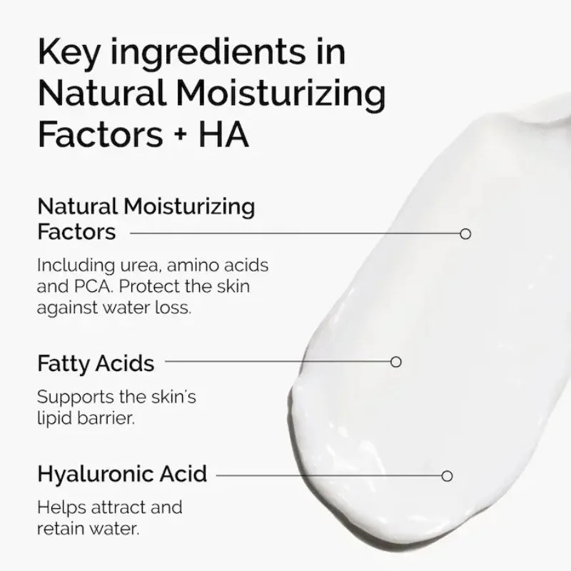 Natural Moisturizing Factors + Hyaluronic Acid 100ml Moisturizer With Amino Acids Hydrate and Dermal Lipids Protected Skin