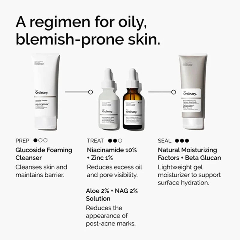 Niacinamide 10% + Zinc 1% Serum 30ml A Universal Essence Suitable for Acne-prone Skin Which Can Smooth Brighten Support The Skin